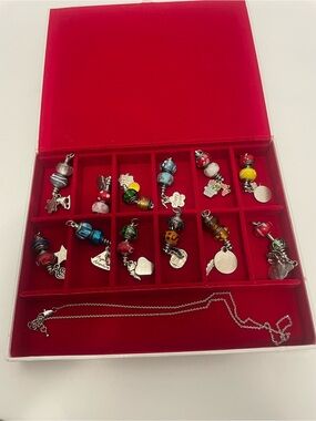 Willabee & Ward 12-month Holiday Necklace Pendants With Box & Chain Glass Beads